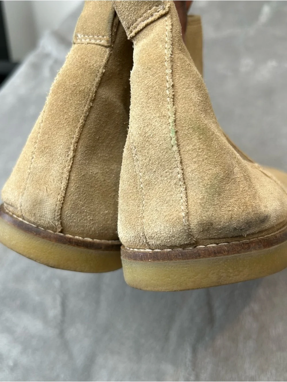 ZARA Tan Suede Chelsea‎ Boots Men’s Elastic Shoes Dress Up Shoes Size 10